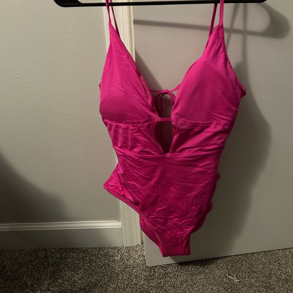 Pink one piece swimsuit
